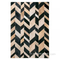 Tapis de cuir patchwork de vache de luxe